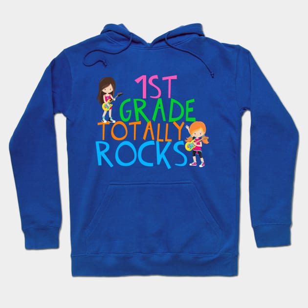 1st Grade Girls Rock Hoodie by epiclovedesigns